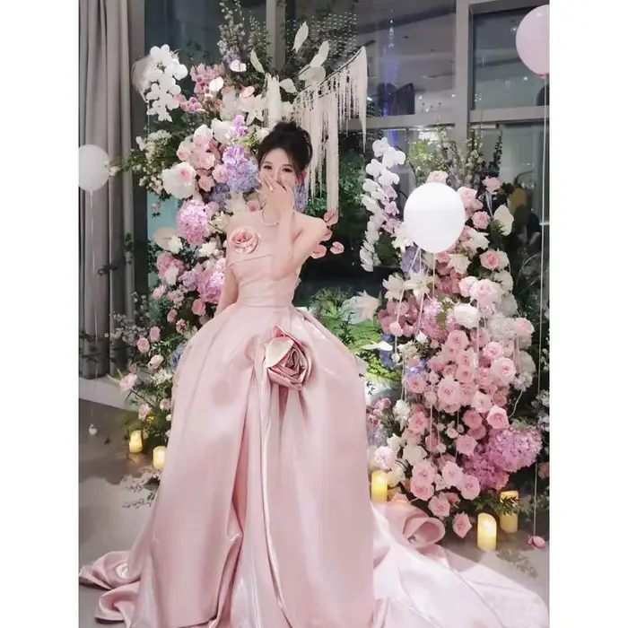 Robe de mariée Rose 3d