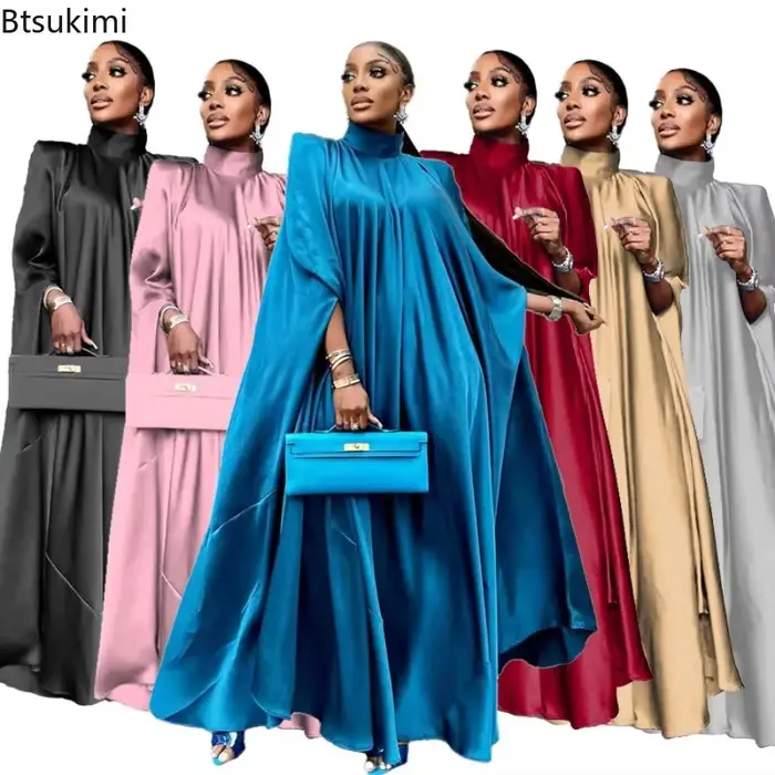 Robe de Soirée en Satin Unie Polyester Taille Unique pour Femmes Occasions Spéciales Soirées Fêtes Clubs Bureau