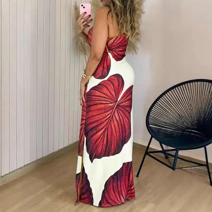 Robe longue élégante sans manches pour femmes