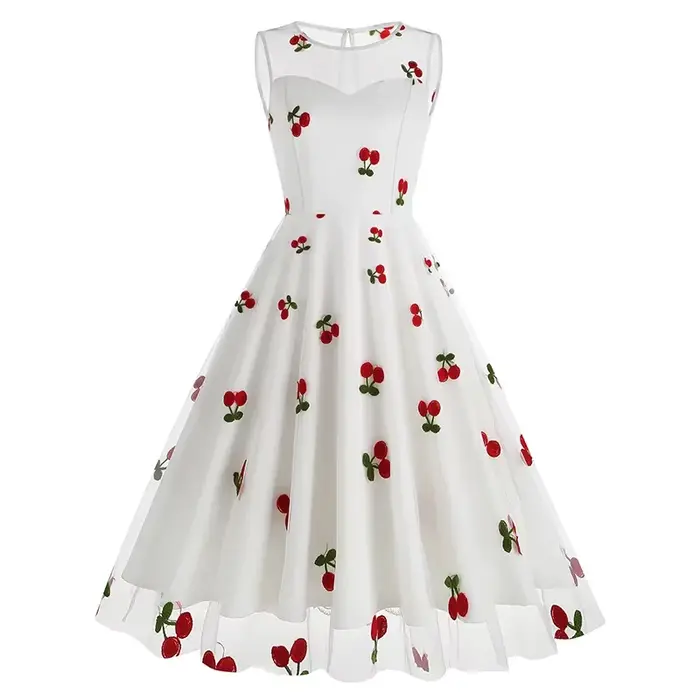 Hepburn-Robe Pin Up Vintage pour Femme, Rétro des Années 50 et 60, Rockabilly Gauze Swing, Robes pou