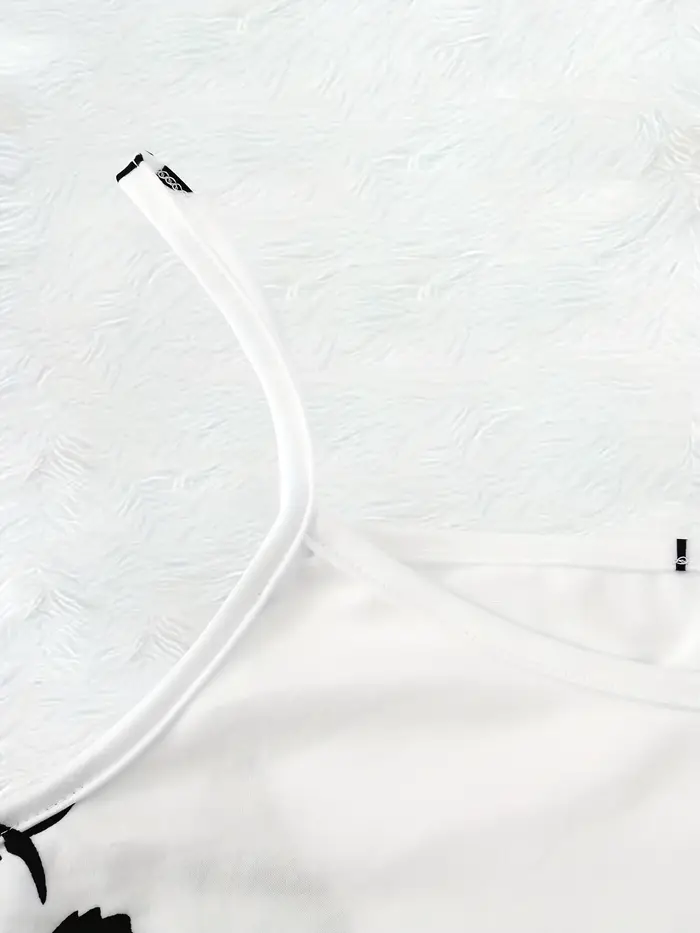 Robe décontractée à imprimé rose noire pour femmes