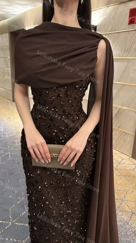 Robes de soirée glamour pour femmes en chocolat