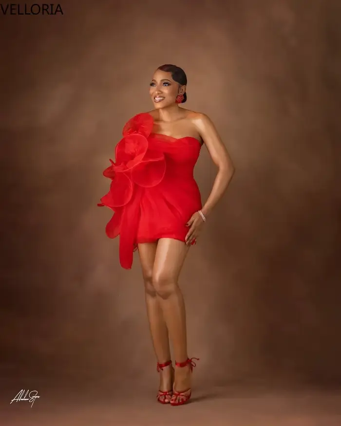 Robe de bal rouge sexy asymétrique à une épaule
