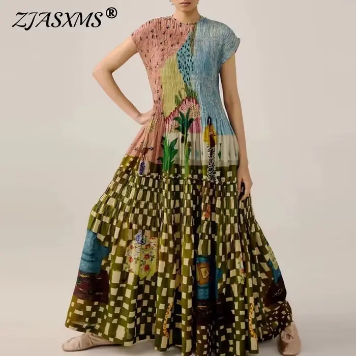 Robe de soirée plissée pour femmes