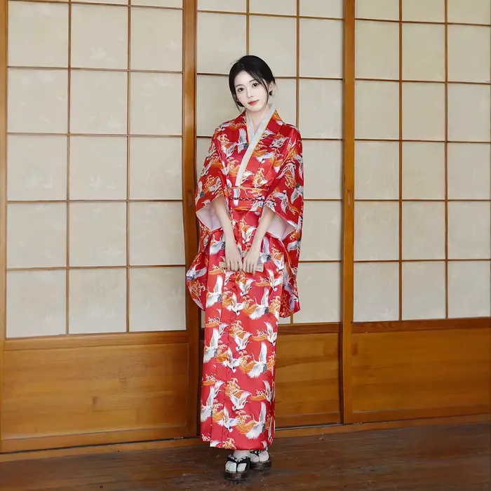 Kimono japonais pour femmes, robe formelle, yukata japonaise traditionnelle, robe de photographie, r