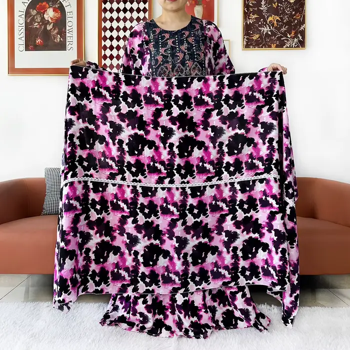 Robe longue Kashkha 2026 en coton imprimé pour femmes, style décontracté, abaya africaine, robe de fête et de vacances