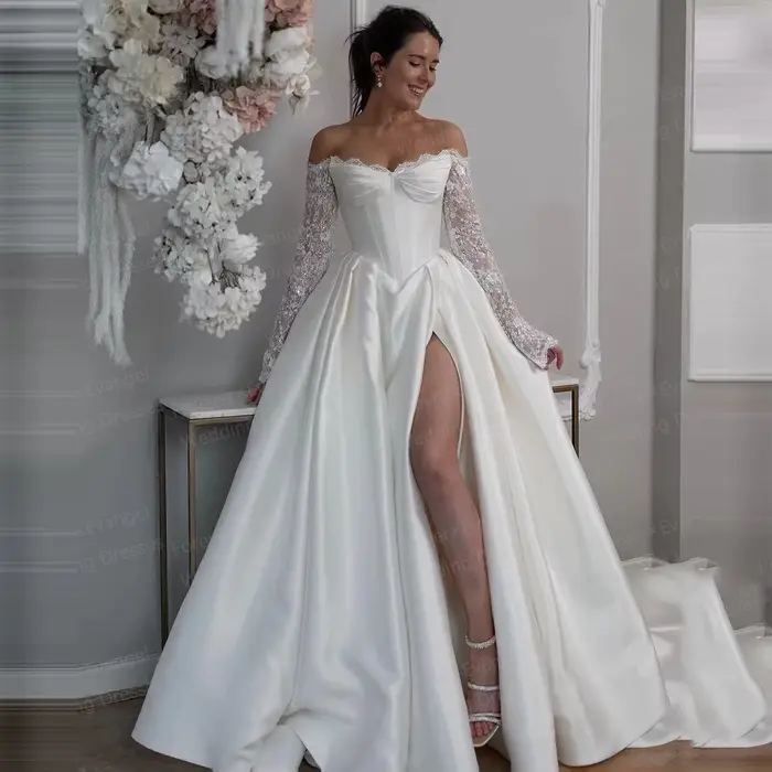 Robes de mariée de luxe à paillettes