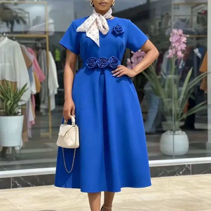 Robe plissée élégante pour femme
