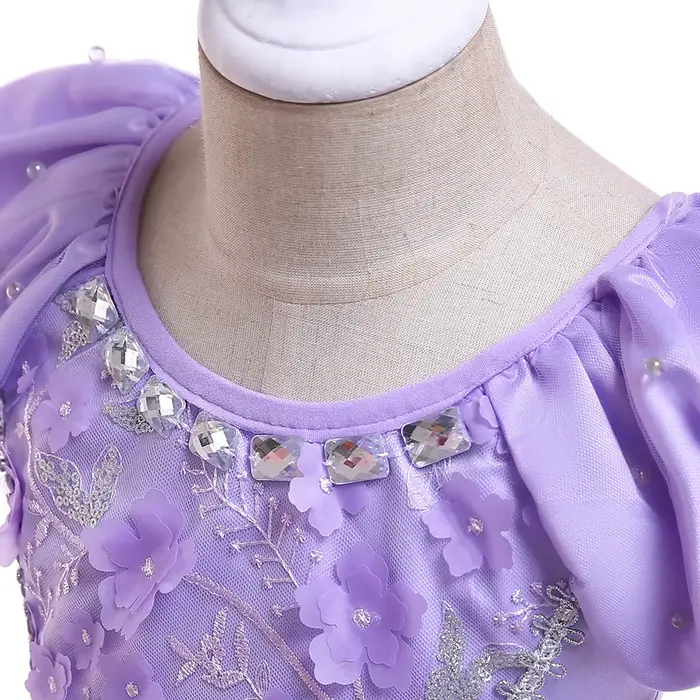 Robe d'été Sophie en tulle à manches courtes pour fille