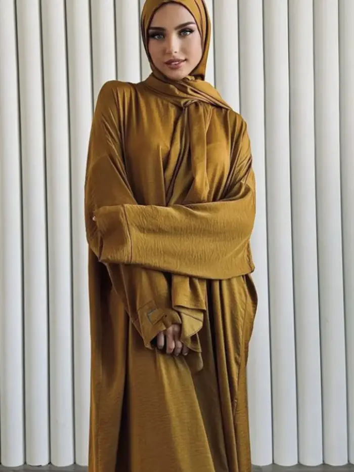 Robe Eid pour femmes Abaya à capuche amour coeur broderie solide robes de soirée Caftan musulman