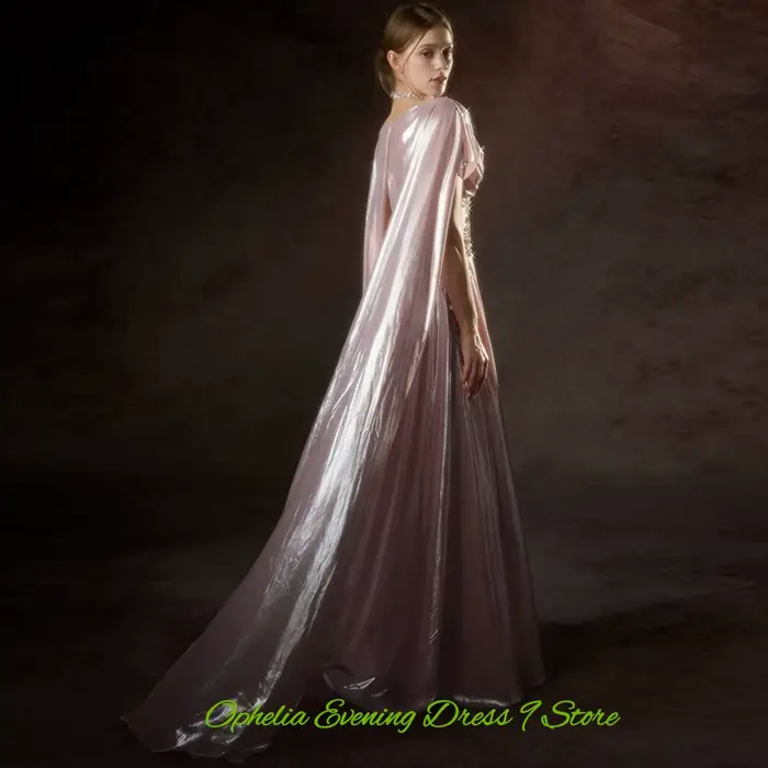 Robe de soirée sexy en organza à col en V