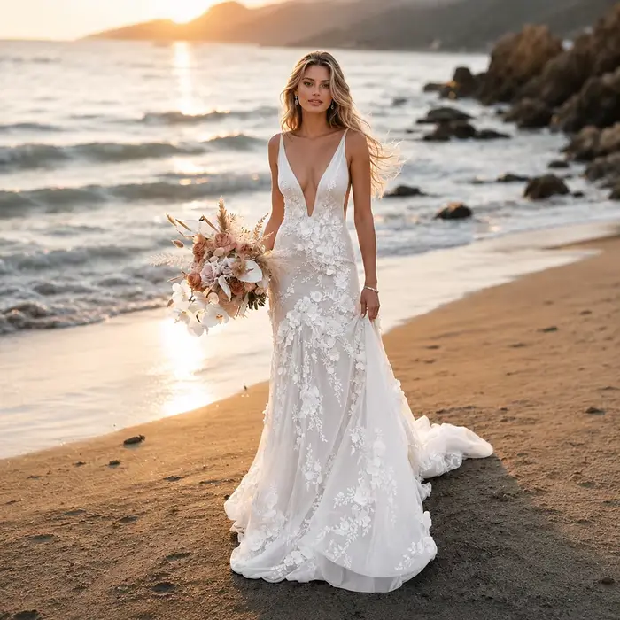 Robe de mariée sirène vintage