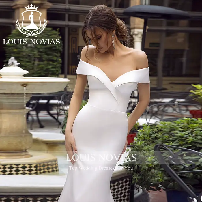 Modis-Robe de mariée sirène en satin