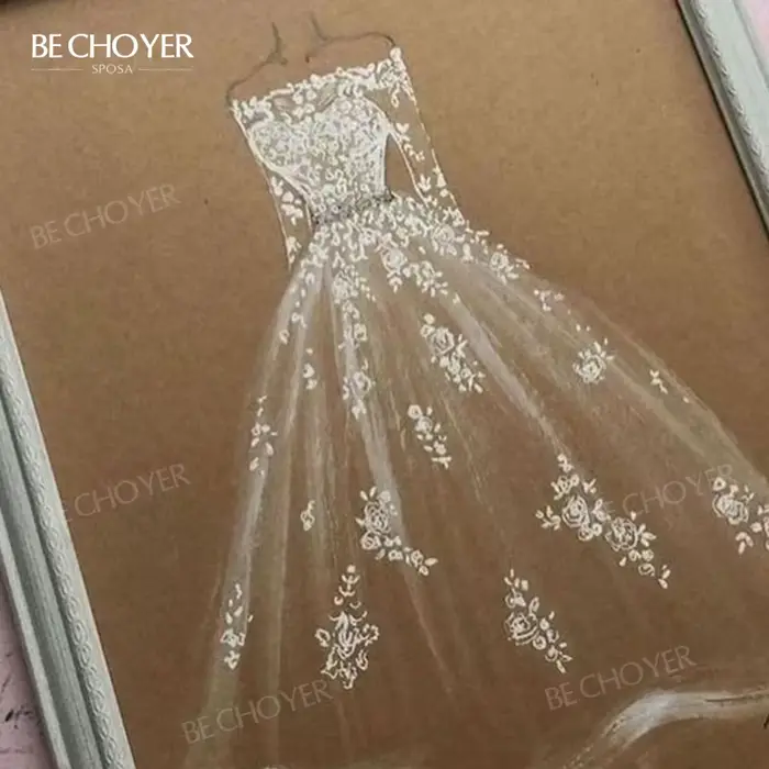 Robe de mariée personnalisée de qualité supérieure BECHOYER 2026
