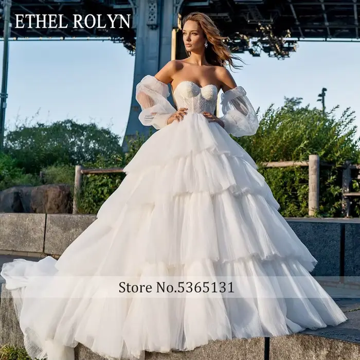 ETHEL ROCirCN-Robe de mariée froncée dos nu