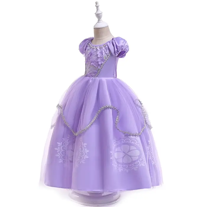 Robe d'été Sophie en tulle à manches courtes pour fille