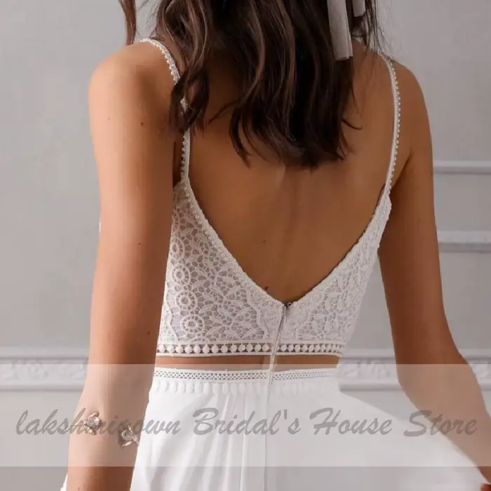 Robe de mariée deux pièces en dentelle personnalisée