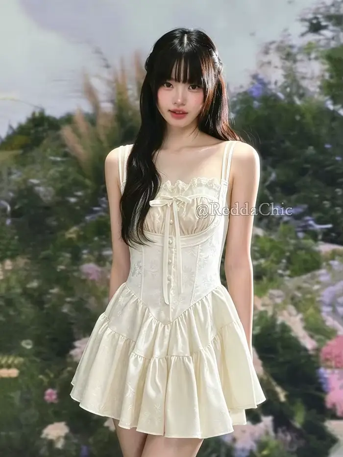 REDDACHiC Robe d'été florale romantique et short à volants pour femme