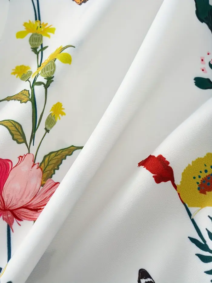 Robe décontractée à manches longues à imprimé floral pour femme