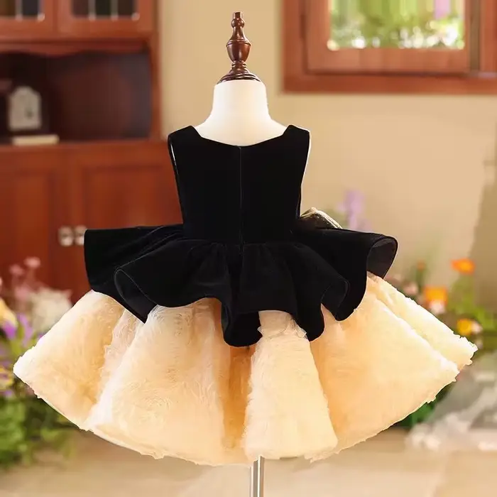 Jill Wish J421 robe élégante à fleurs Champagne pour filles