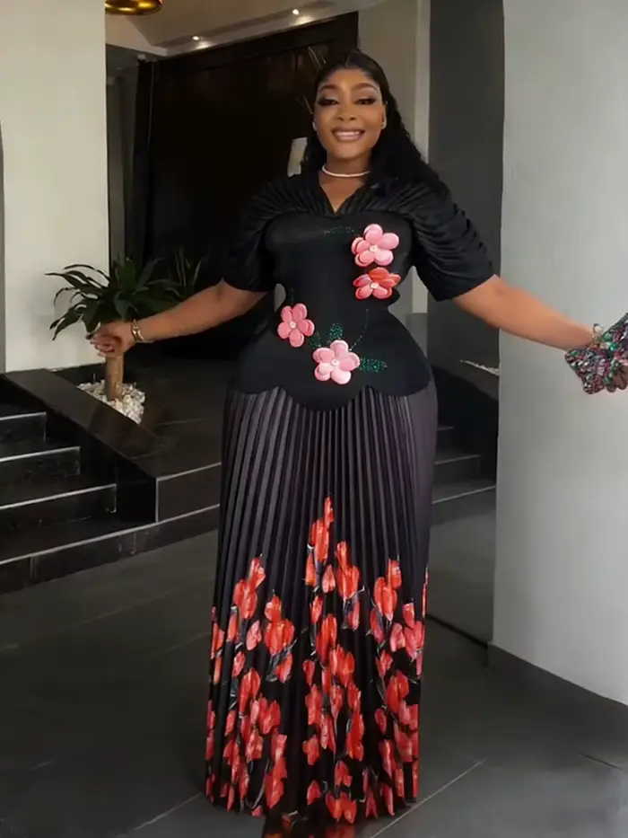 Robes plissées EGRM pour femmes 2026 Robe de soirée de mariage Robe de bal Grande taille Hauts à man