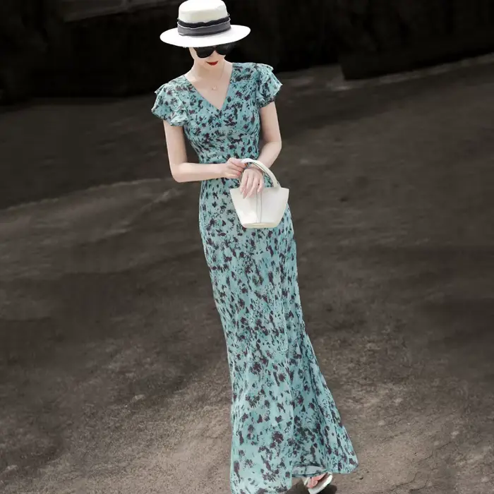 Nouvelle Robe d'été MEXCOCO à Motifs Floraux Français