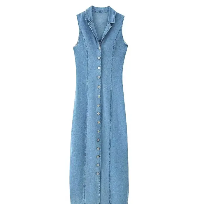 Robe longue en Denim pour femmes
