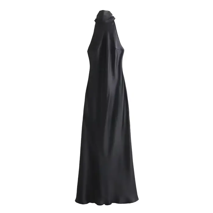 BSAY – robe mi-longue pour femmes, mode automne 2023, nouveau nœud, Sexy, dos nu, français, élégant,