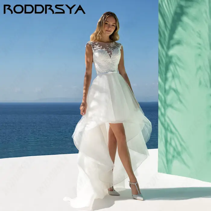 Robe de Mariée Exquise Personnalisable en Polyester Avec Appliques Dentelle pour Femmes Occasions Spéciales