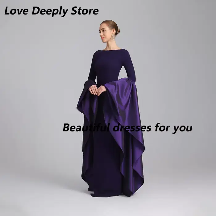 Robes de soirée formelles violettes personnalisées
