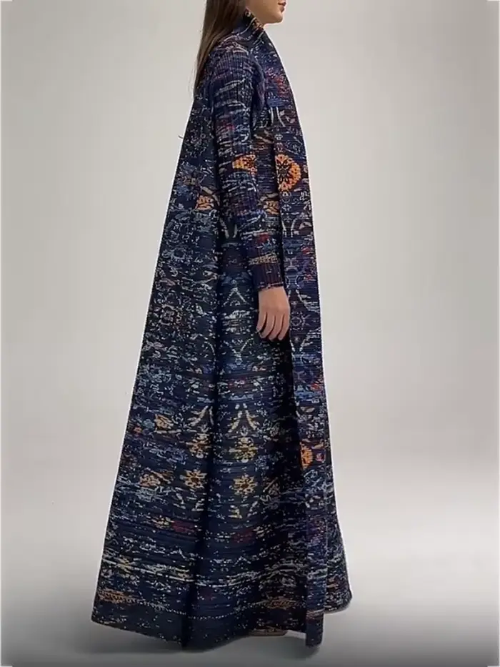 Robe imprimée bleu marine plissée pour femme taille unique style streetwear polyvalente tout l'année occassions spéciales