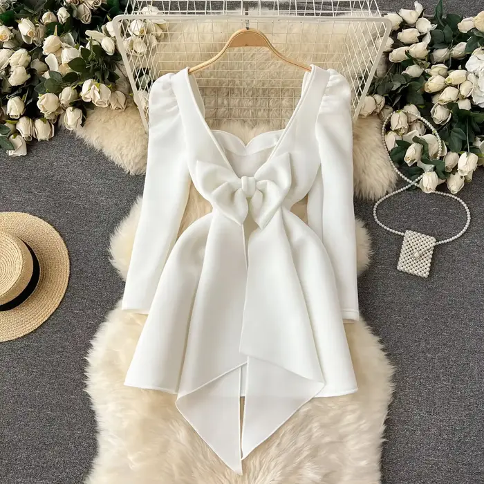 Robe de mariée blanche évidée pour femme