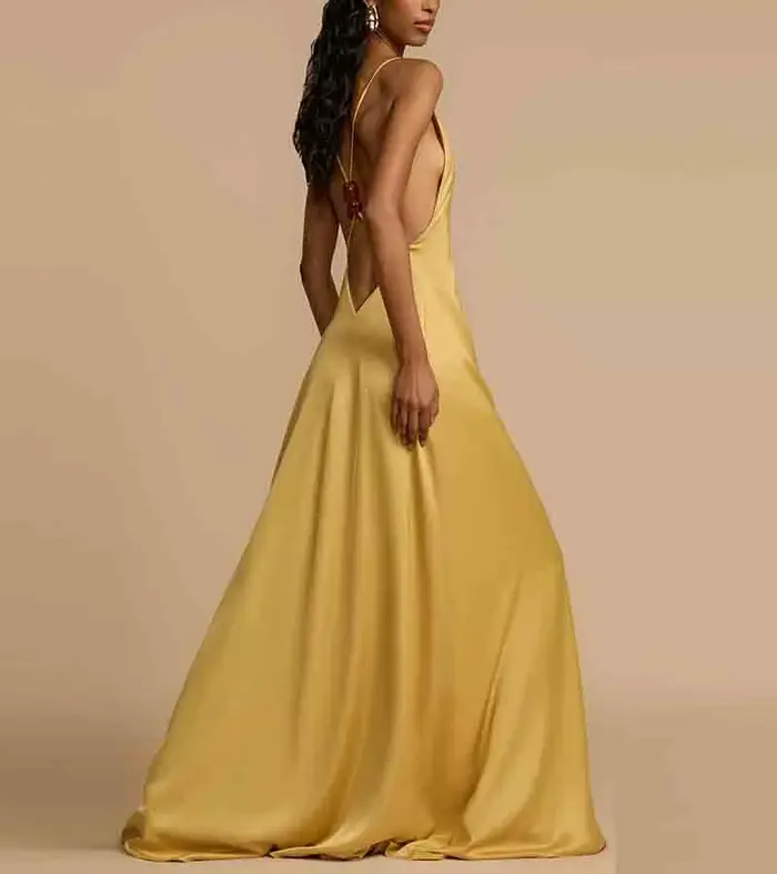 Robe longue élégante sans manches pour femmes