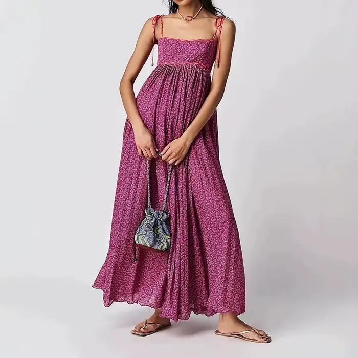 Robe de vacances élégante pour femme, taille haute, nouvelle collection été, sans manches, dos nu, p