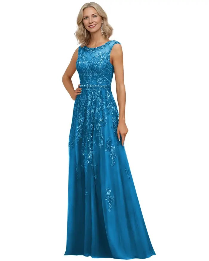 Robe en mousseline de soie pour mère de la mariée