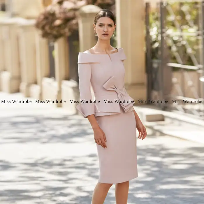 Robes de mère de la mariée rose rétro pour mariage