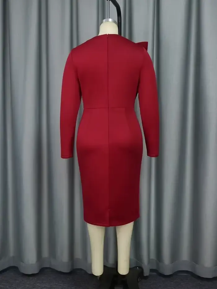 Robe d'église à manches longues avec appliques en dentelle pour femmes