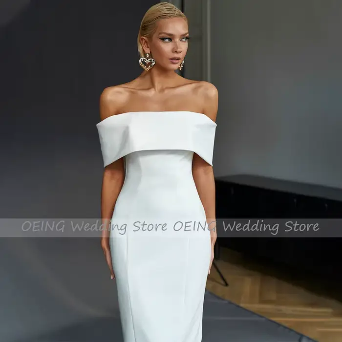 Robe de mariée midi simple