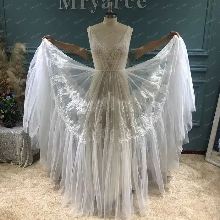 Zelyarce-Robe de mariée bohème chic et flatteuse