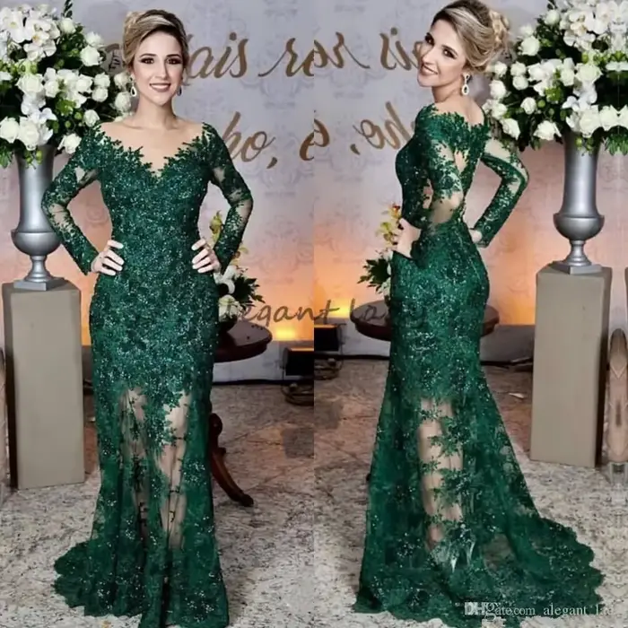 Robe de Soirée Verte Émeraude