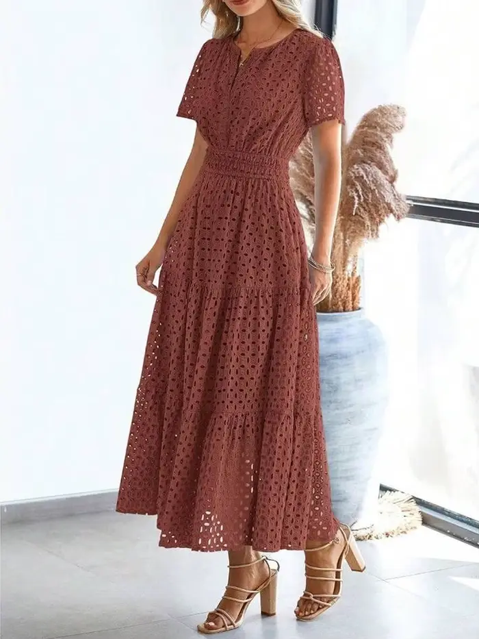 Robe midi pour femme, chic et polyvalente pour toutes les occasions, style élégant pour les femmes à
