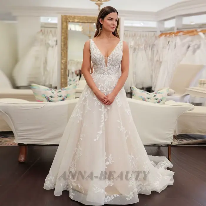 Anna Charmante robes de mariée en tulle pour la mariée