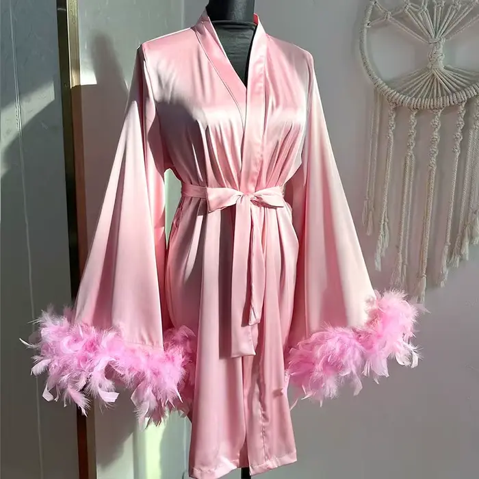 Robe courte en Satin de soie