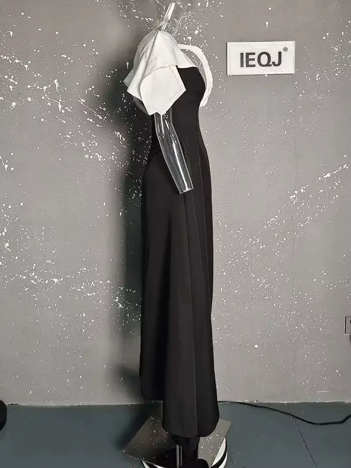 Robe de Soirée DEAT 2026 à Col Rond en Élasthanne avec Volants pour Femmes Âgées de 25 à 34 Ans Occasions Spéciales