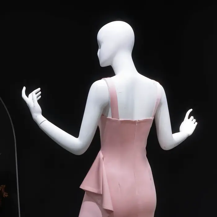 Robe de soirée sirène élégante en satin rose Sharon Said