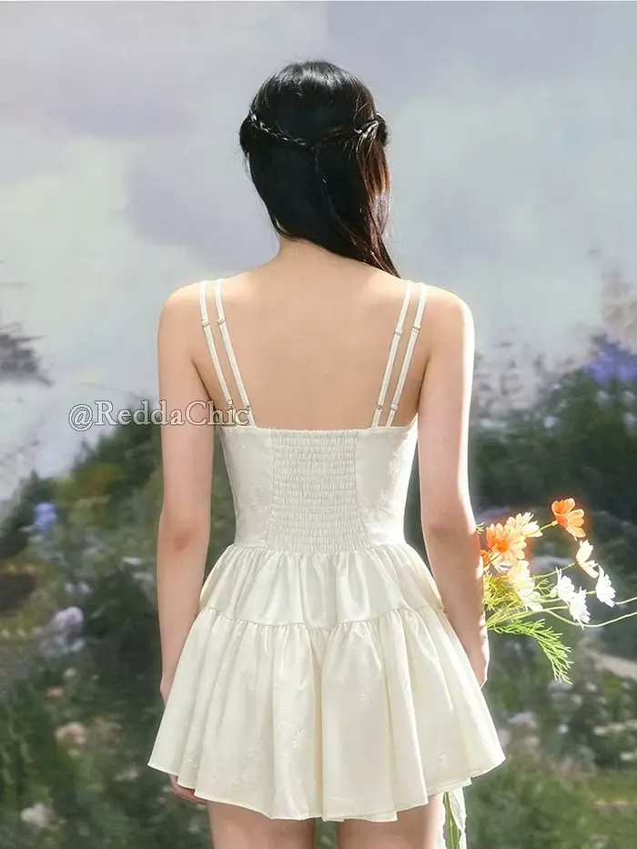 REDDACHiC Robe d'été florale romantique et short à volants pour femme