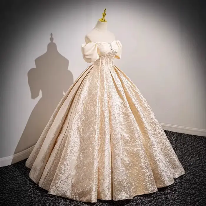 Robe de Toast de fiançailles française Champagne, robe de soirée de mariée, nouvelle robe de princes