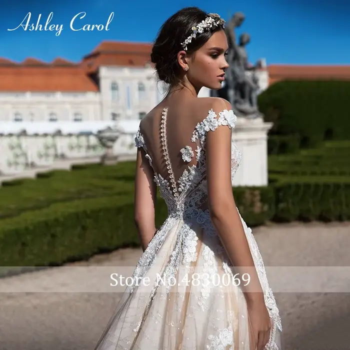 Robe de Mariée Ashley Carol Bohème Elégante avec Décolleté en Cœur et Appliques Perlées pour Femmes Occasions Spéciales Mariages Proms Soirées Célébrités