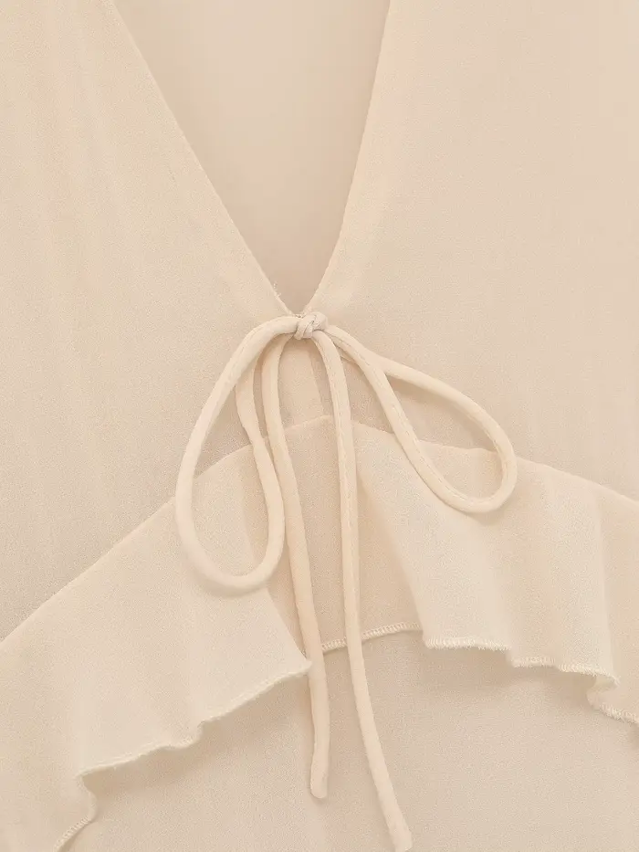 Robe midi élégante beige pour femme