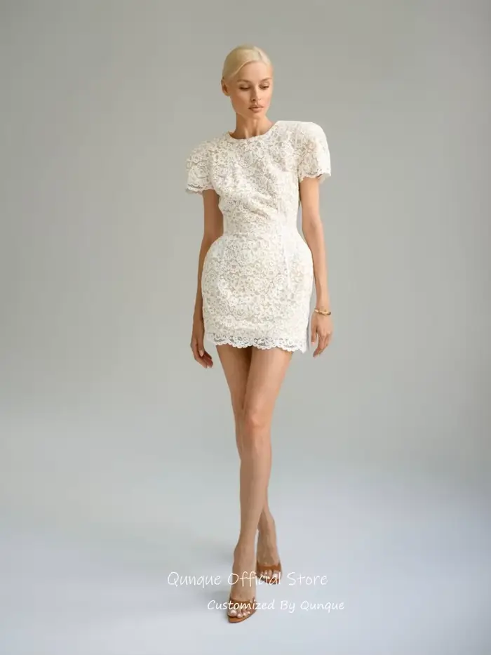 Robe de mariée Qunque 2026 au-dessus du genou